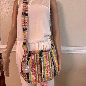 Colorful Striped Shoulder Bag